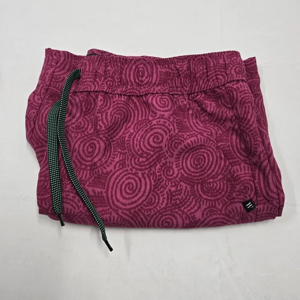 Houston White Men's Swim Trunks Size Large Purple Pattern Drawstring